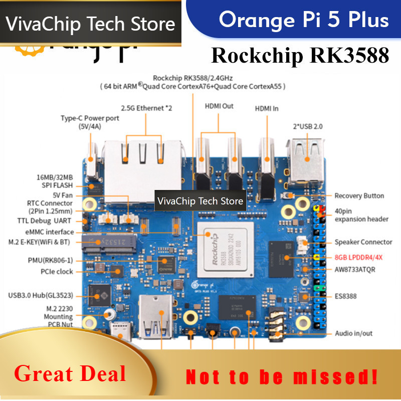 VivaChip TechOrange Pi 5 Plus  - Orange Pi 5 Plus 16Gb ulasan dan harga
