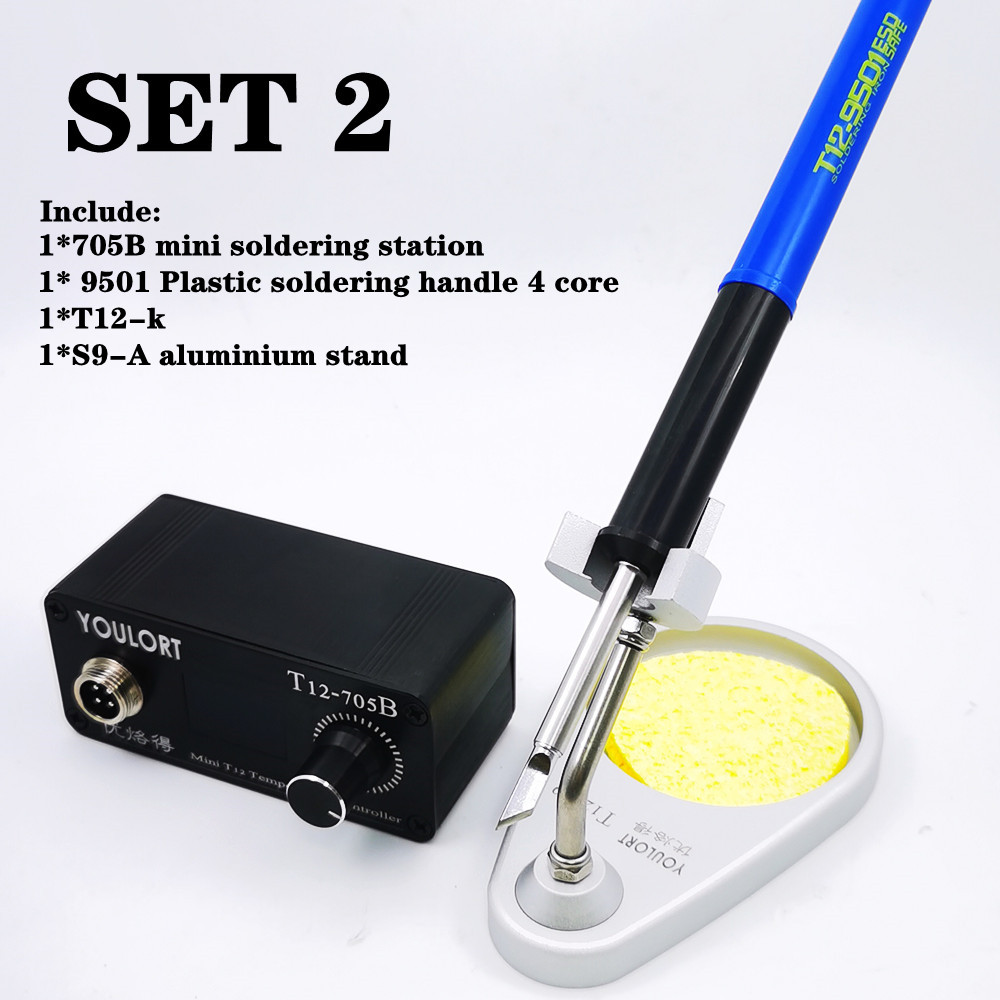 MINI T12-705B Soldering Iron s - Soldering Station T12 Oled ulasan dan harga