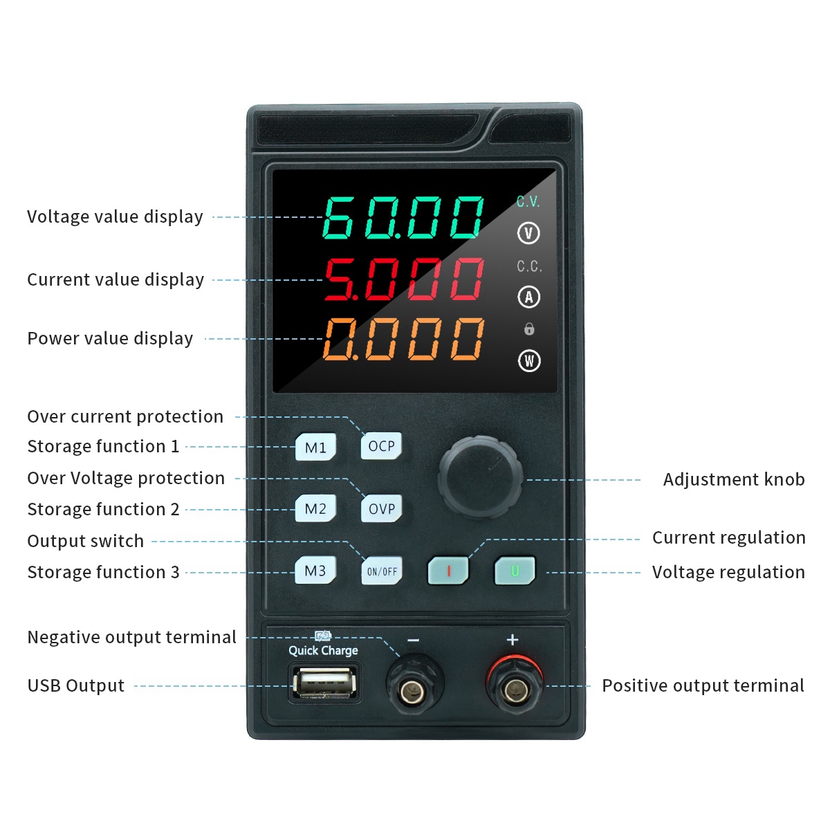 MYAMI 30V 32V 10A with USB/RS4 - Programmable Dc Power Supply 60V 5A ulasan dan harga