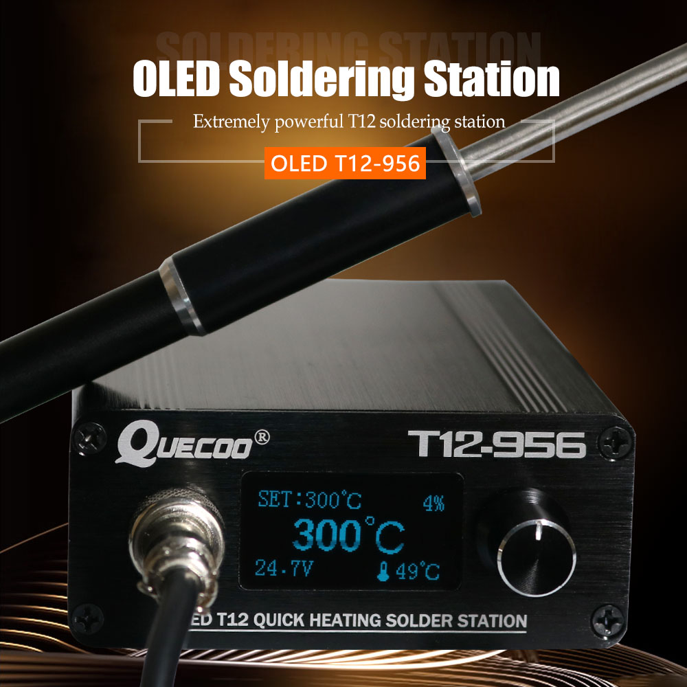 QUECOO T12-956 Soldering Digit - Soldering Station T12 Oled ulasan dan harga