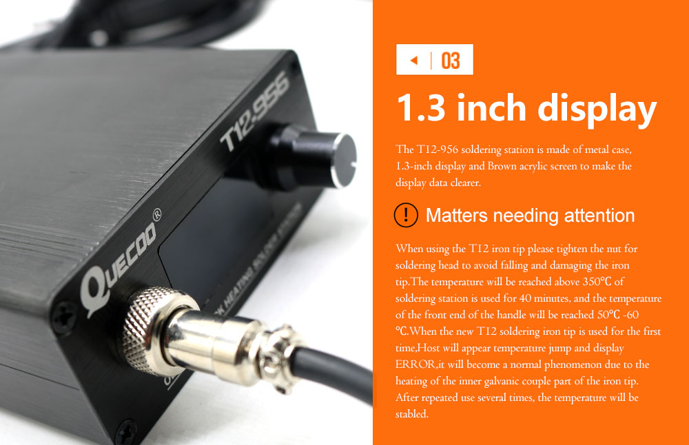 QUECOO T12-956 Soldering Digit - Soldering Station T12 Oled ulasan dan harga