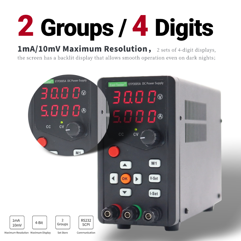 ETP6005A high efficiency singl - Programmable Dc Power Supply 60V 5A ulasan dan harga
